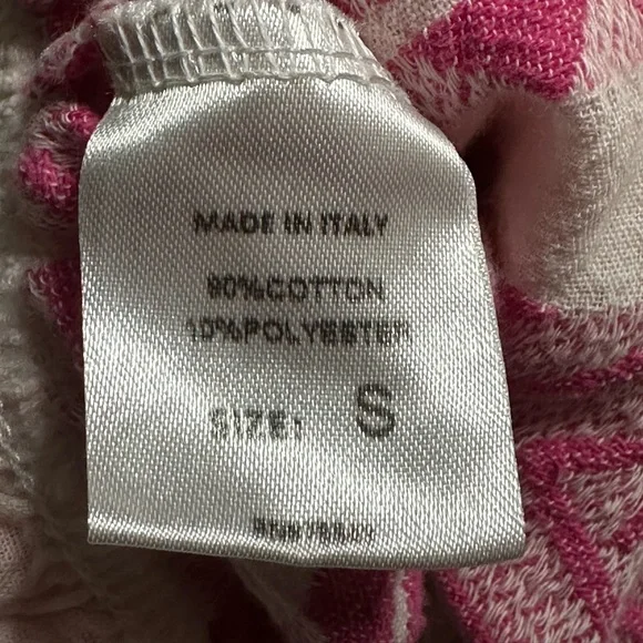 Alba Monti Made in Italy Embroidered Off The Shoulder Crop Blouse Small Pink - Picture 4 of 4